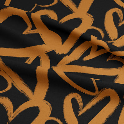 Hearts Eco-Friendly Viscose Fabric by Roo-Tid