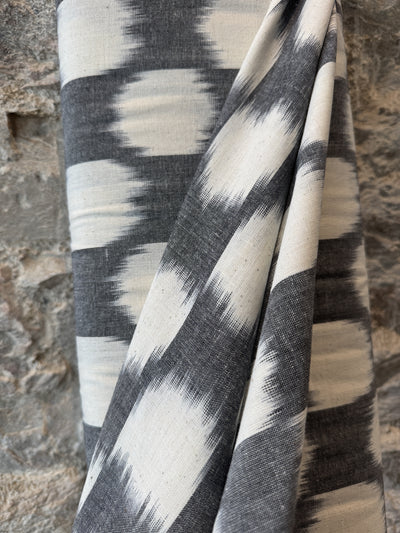 Grey Ikat Cotton Fabric