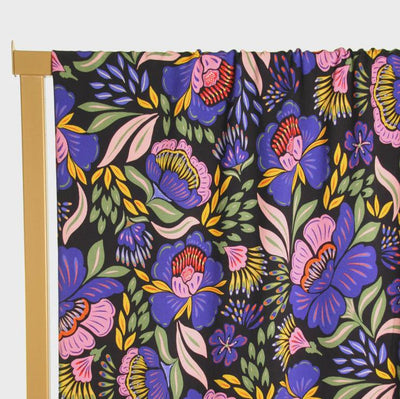 Back Viscose With Bright Purple Flowers by Atelier Jupe