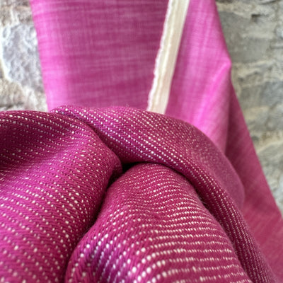 Fuxia Pink Denim Fabric by Cousette