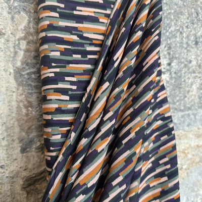 Roc Purple Viscose Fabric by Eglantine et Zoe