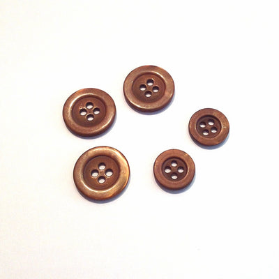 Brown-shiny-plastic-button