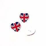 Union Jack Heart Button 