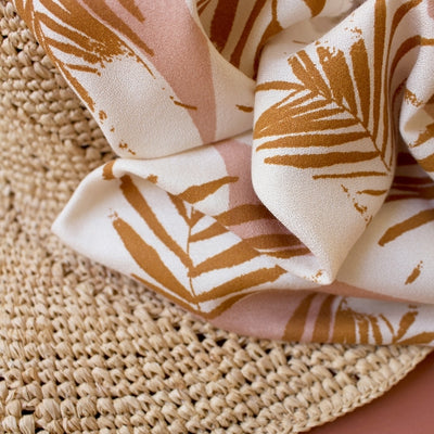 Canopy Ochre Viscose Crepe fabric by Atelier Brunette